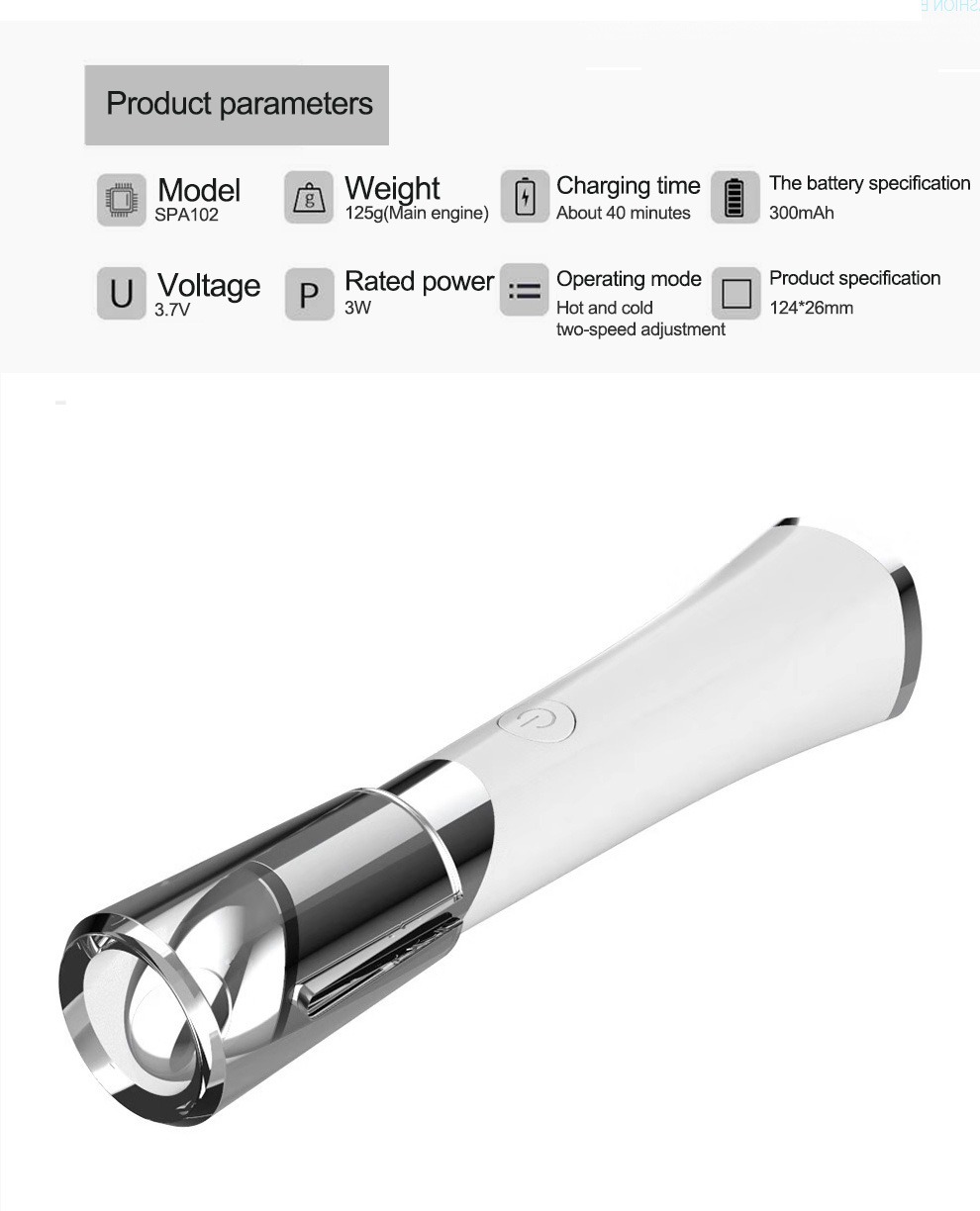 სილამაზის თვალის მასაჟორი USB სახის დამტენი სახის მასაჟორი კანის მოვლის მოწყობილობის დეტალები