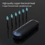 მორგებული USB მრავალჯერადი დატენვის Sonic კბილის ჯაგრისი ჭკვიანი ტაიმერით, სწრაფად დამუხტვა დამჭერით